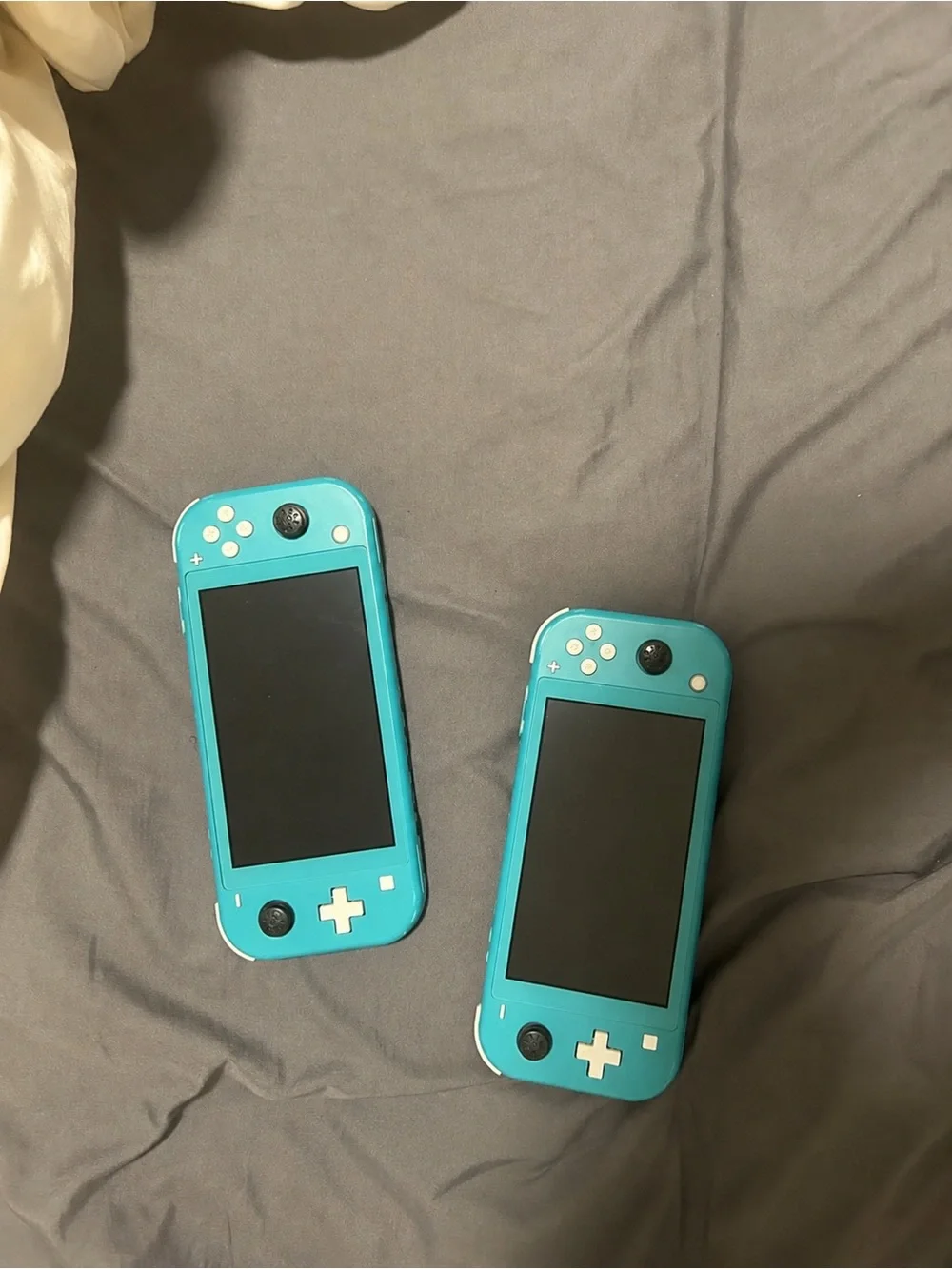 Handheld Gaming Consoles - Turquoise Dual Units Case included, has some marks